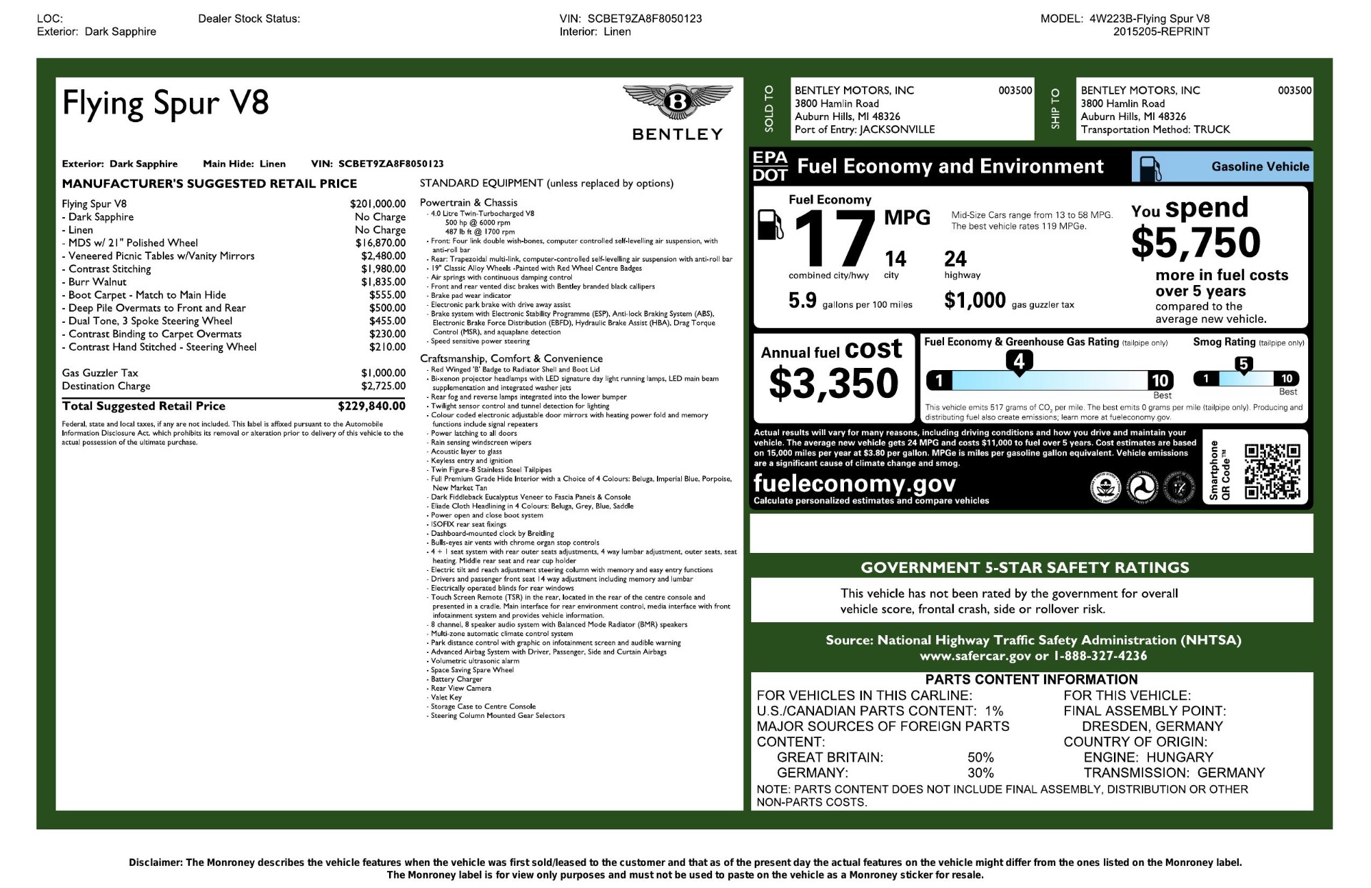 Used-2015-Bentley-Flying-Spur-V8