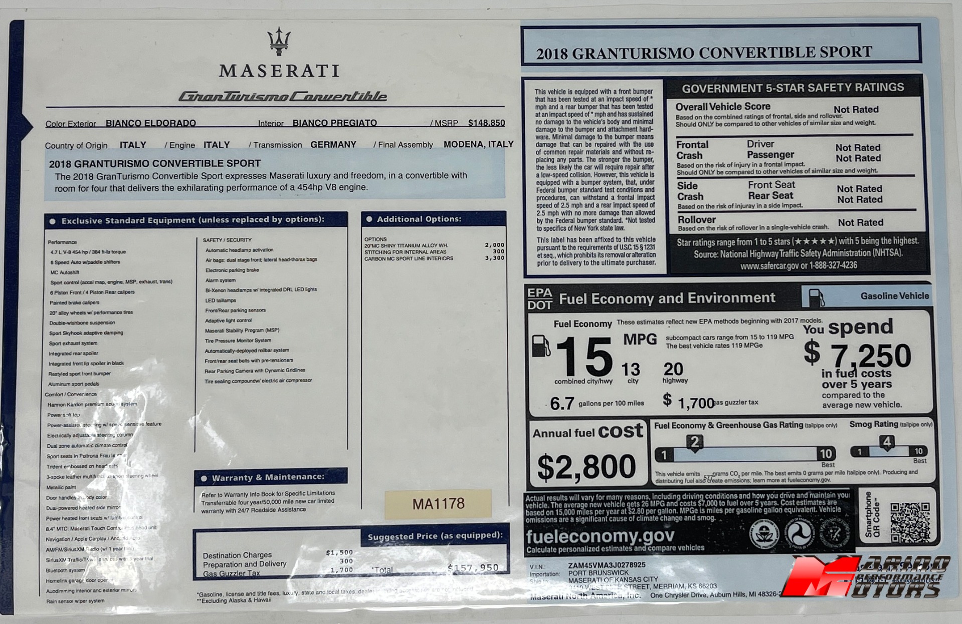 Used-2018-Maserati-GranTurismo-Sport