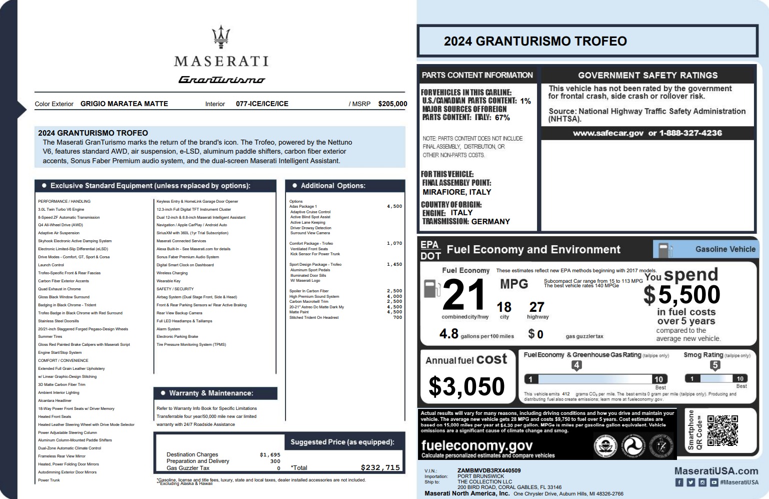 Used-2024-Maserati-GranTurismo-Trofeo