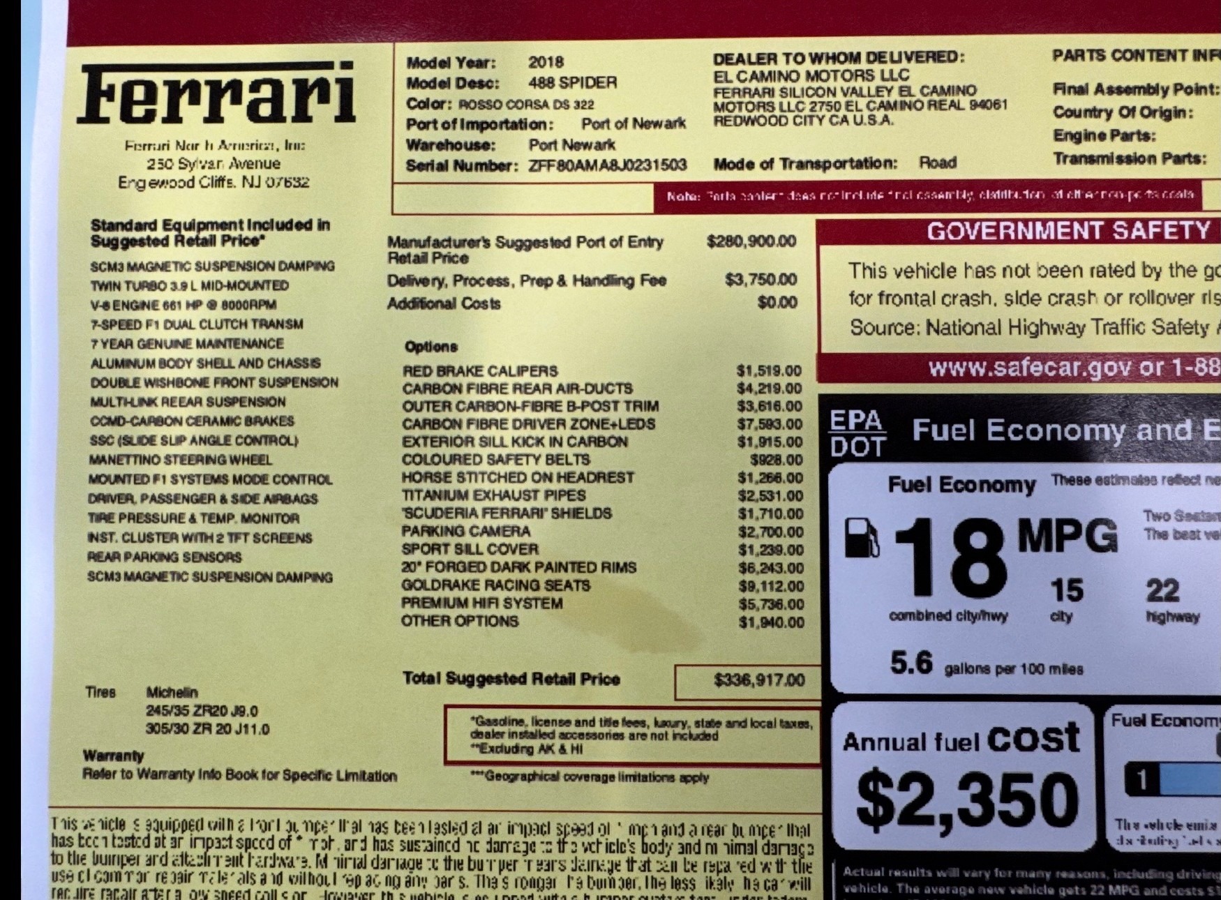 Used 2018 Ferrari 488 Spider For Sale (Sold) | Marino Performance