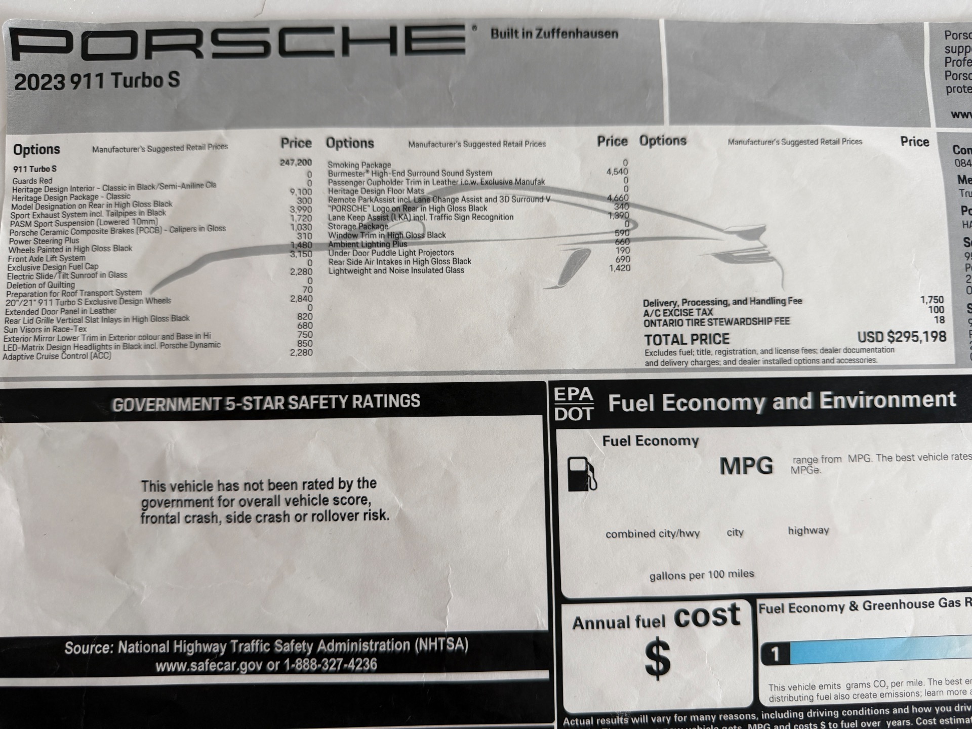 2023 Porsche 911 Turbo S photo 2